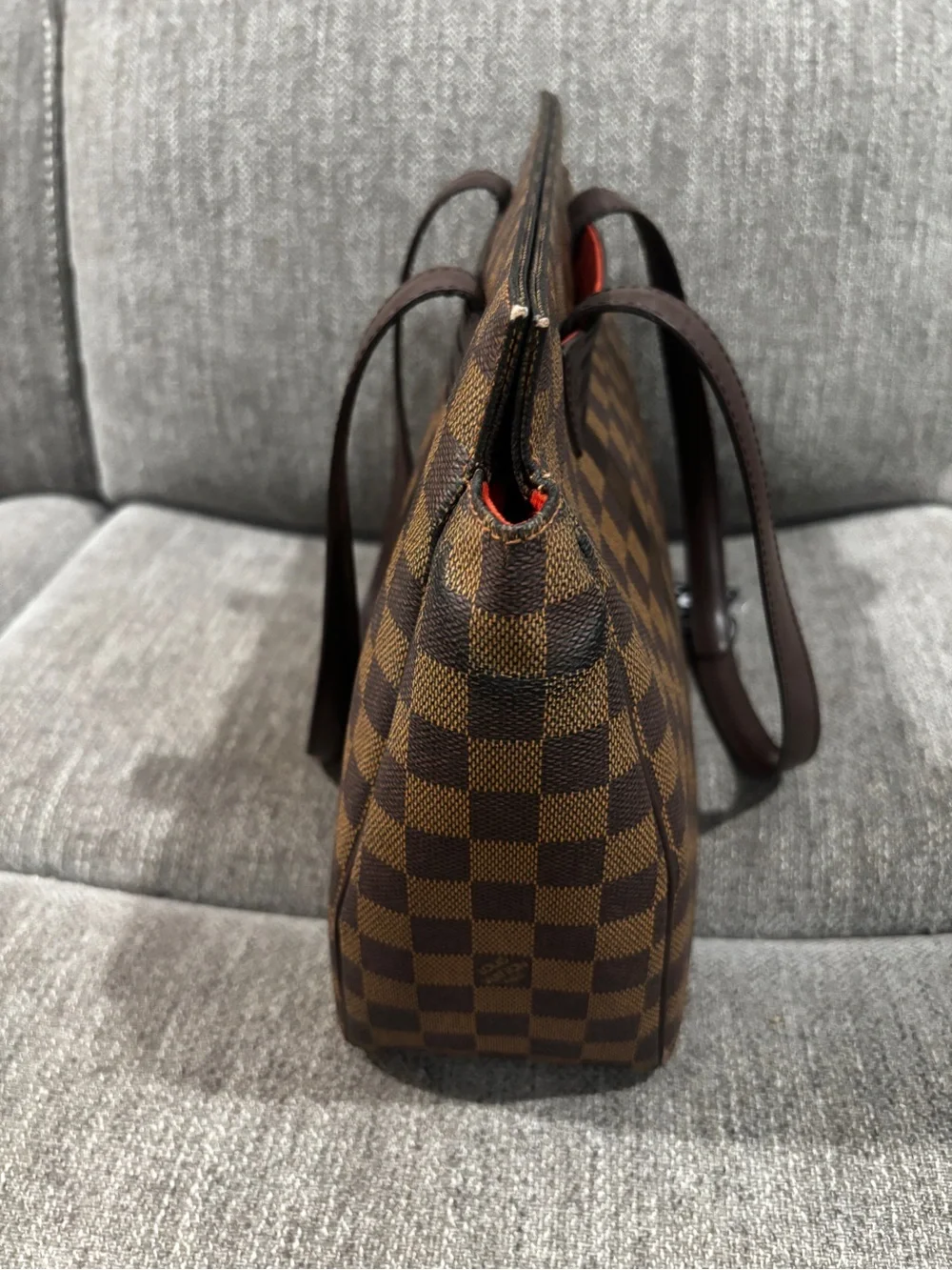 Louis Vuitton Damier Ebene Parioli PM Shoulder Tote Bag Authentic